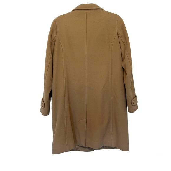 L.L. Bean Tan Lambswool Polo Three-Quarter Coat - Picture 2 of 9